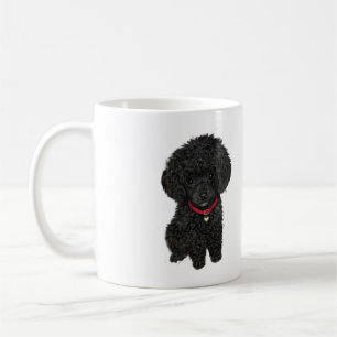 Mini- oder Spielzeug-Poodle - Schwarz 1 Kaffeetasse