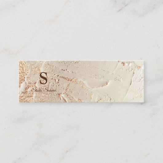 Mini-Ohrring-Karte mit Goldfolie Mini Visitenkarte (Vorderseite)