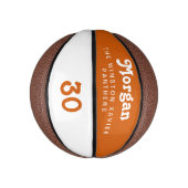 Mini Orange Custom Basketball-Mannschaftsname Numm Basketball (Vertikal)