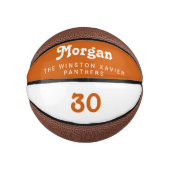 Mini Orange Custom Basketball-Mannschaftsname Numm Mini Basketball (Vorderseite)