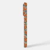 Mini orangen Blumen Design iPhone Hülle (Linke Seite)