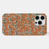 Mini orangen Blumen Design iPhone Hülle (Rückseite (Horizontal))