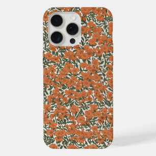 Mini orangen Blumen Design iPhone 15 Pro Max Hülle
