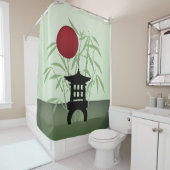 Mini-Pagoda-Bambusmoon Duschvorhang (Beispiel)