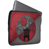 Mini-Pagode aus Graubambus Laptopschutzhülle (Vorne Rechts)