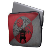 Mini-Pagode aus Graubambus Laptopschutzhülle (Vorderseite Links)