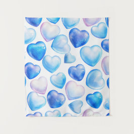 "Mini Pastel Heart Wall Tapestry - 34x40" Wandteppich