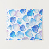 "Mini Pastel Heart Wall Tapestry - 34x40" Wandteppich (Vorderseite (Horizontal))