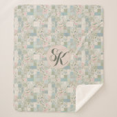 Mini-Patchwork-Monogramm Sherpadecke (Vorderseite)