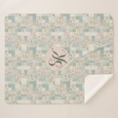 Mini-Patchwork-Monogramm Sherpadecke (Vorderseite (Horizontal))