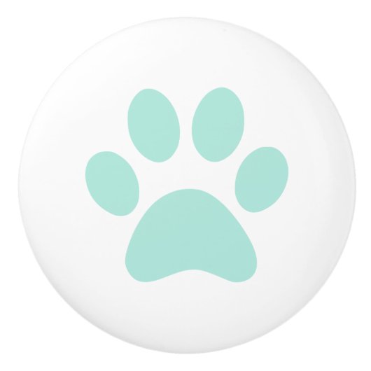 Mini-Paw-Druck Keramikknauf (Vorderseite)