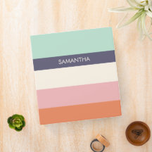 Mini Peach Moderne Farbblöcke Streifen personalisi
