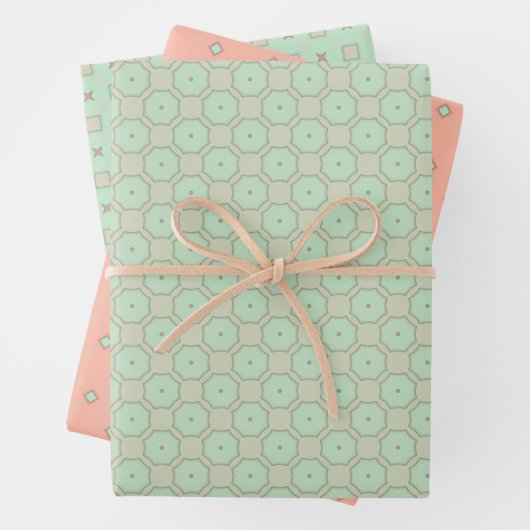 Mini Peach Serenade Wrapping Paper Flat Sheet Set Geschenkpapier Set (Beispiel)