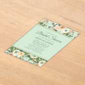 Mini Peach Wassercolor Blumenbogen Brautparty Acryleinladungen (Ablage )