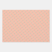 Mini Peach Whimsy Wrapping Paper Flat Sheet Set Geschenkpapier Set (Vorderseite 3)
