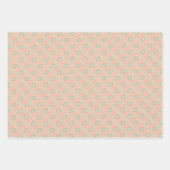 Mini Peach Whimsy Wrapping Paper Flat Sheet Set Geschenkpapier Set (Vorderseite 2)