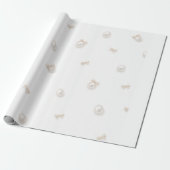 Mini-Perlen-Muster Elegantes Schleifen-Verpackungs Geschenkpapier (Ungerollt)