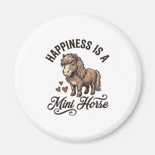 Mini-Pferd Vintage Gravur Süßes Pony-Shirt-Design Magnet