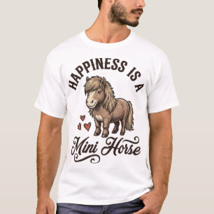 Mini-Pferd Vintage Gravur Süßes Pony-Shirt-Design T-Shirt