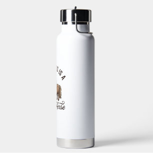 Mini-Pferd Vintage Gravur Süßes Pony-Shirt-Design Trinkflasche