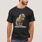 Mini-Pferdefüßler Mini-Pferd Tiny Horse Lover Po T-Shirt (Vorderseite)