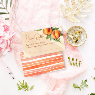 Mini-Pfirsichdusche-Windeln-Tombola Begleitkarte