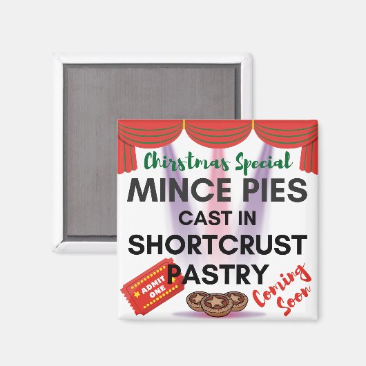 Mini-Pies in der Backwaren-Shortcrust Magnet (Vorderseite/Rückseite)