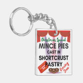 Mini-Pies in der Backwaren-Shortcrust Schlüsselanhänger (Vorderseite links)