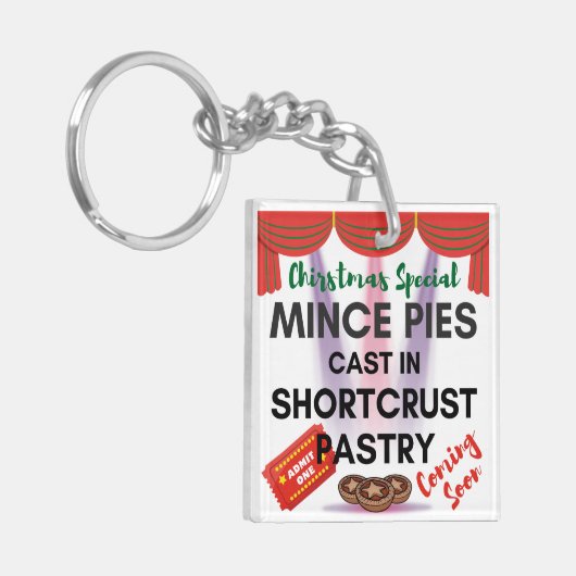 Mini-Pies in der Backwaren-Shortcrust Schlüsselanhänger (Vorderseite links)