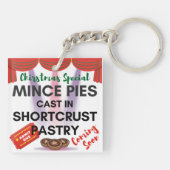 Mini-Pies in der Backwaren-Shortcrust Schlüsselanhänger (Rückseite)