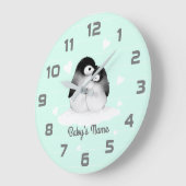Mini-Pinguine Herzstück Kinderzimmer Decke Wand Uh Große Wanduhr (Winkel)