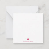 Mini Pink Flamingo Christmas Mitteilungskarte (Rückseite)