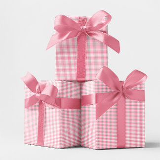 Mini Pink Gingham Karo Geschenkpapier