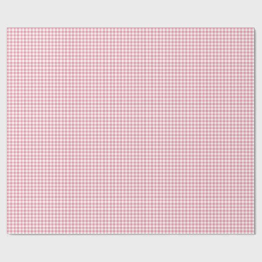 Mini Pink Gingham Karo Geschenkpapier (Flach)