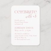 Mini Pink Modern Arch Foto Abschluss laden Begleitkarte (Rückseite)