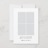 Mini pink whimsical bow multi photo RSVP karte (Rückseite)