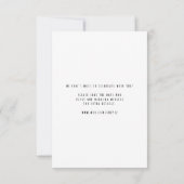 Mini pink whimsical bow photo RSVP karte (Rückseite)