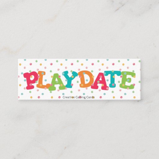 Mini-Play-Datum, an dem wir Liebe haben, auszuhalt Telefonnummerkarte (Vorderseite)