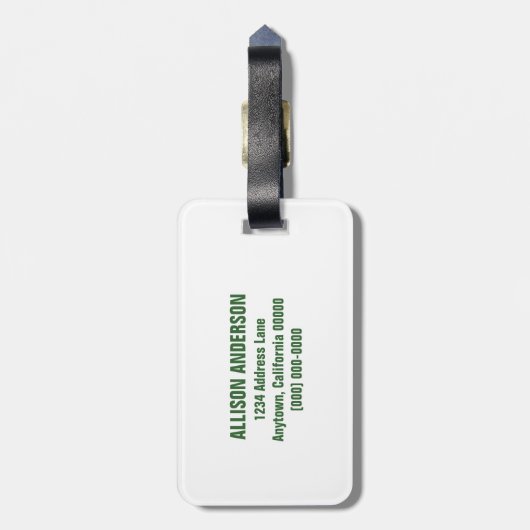 Mini Polka Dots Gepäcktag Gepäckanhänger (Rückseite vertikal)