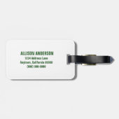 Mini Polka Dots Gepäcktag Gepäckanhänger (Rückseite horizontal)