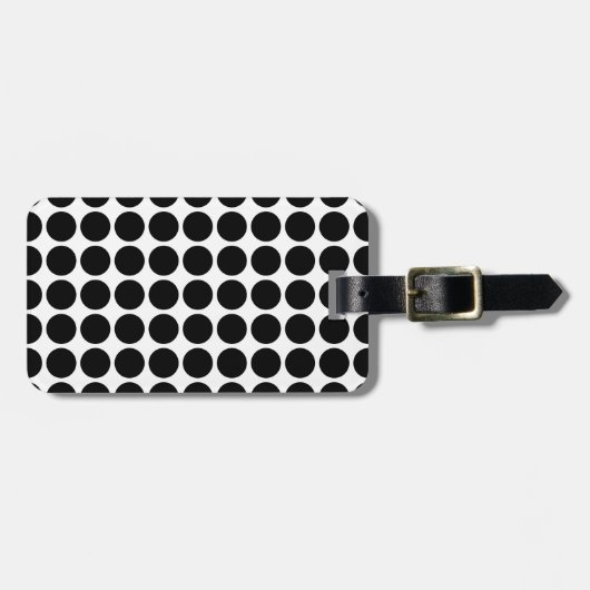 Mini Polka Dots Gepäcktag Gepäckanhänger (Vorderseite horizontal)