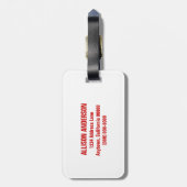 Mini Polka Dots Gepäcktag Gepäckanhänger (Rückseite vertikal)