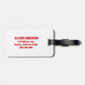 Mini Polka Dots Gepäcktag Gepäckanhänger (Rückseite horizontal)