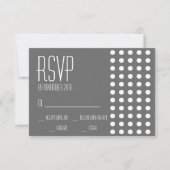 Mini Polka Dots RSVP Cards (dunkelgrau) (Vorderseite)