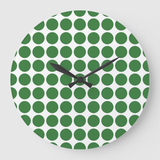 Mini Polka Dots Wall Clock Große Wanduhr (Vorderseite)