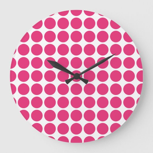 Mini Polka Dots Wall Clock Große Wanduhr (Vorderseite)