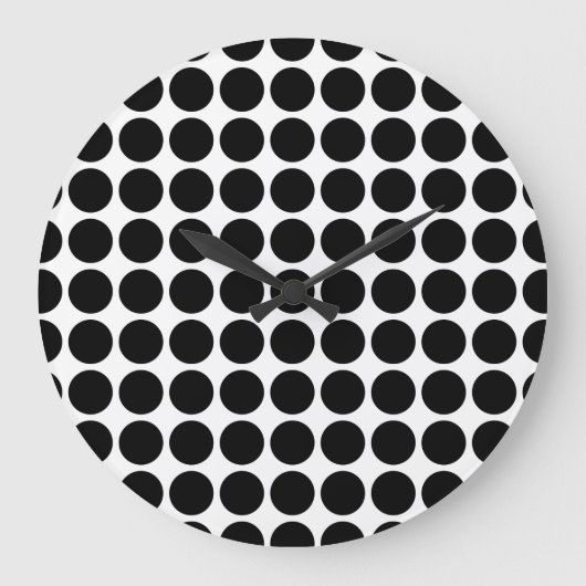 Mini Polka Dots Wall Clock Große Wanduhr (Vorderseite)