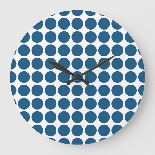 Mini Polka Dots Wall Clock Große Wanduhr (Vorderseite)