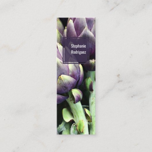 Mini Portrait Food Business Card Mini Visitenkarte (Vorderseite)