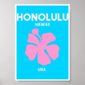Mini Poster - Honolulu Hawaii (Vorne)